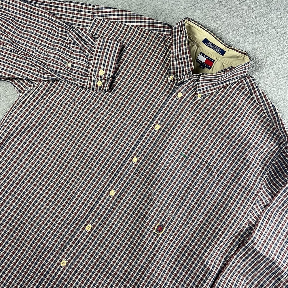 Vintage Tommy Hilfiger Long Sleeve Button Down Shirt Sz XL